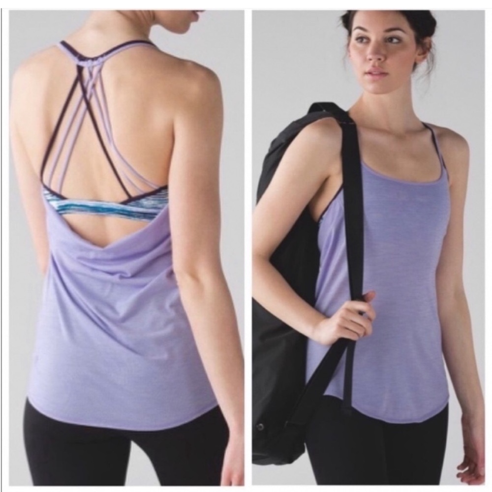 Lululemon | Lighten Up Tank in Heathered Lilac Blurry Belle Multi